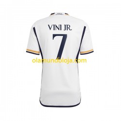 Camisola Real Madrid Vinicius Junior 7 Homem Equipamento Primeiro 2023-2024 Manga Curta